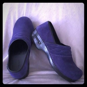 Lands End Purple Suede Clogs